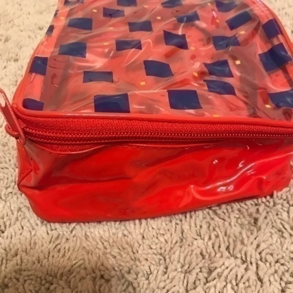 Liz Claiborne red cosmetic bag